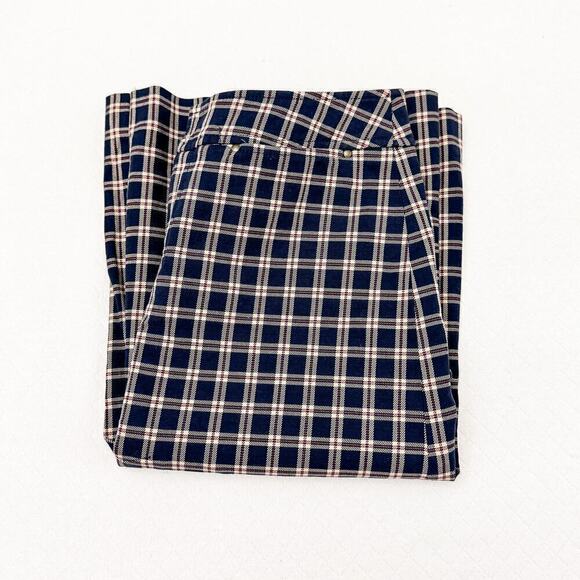 Macphee Plaid Tartan Pencil Skirt Navy and Cream Size 36 - Picture 5 of 5